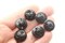 6 15.5mm Vintage Black Plastic Shank Buttons Sewing Notions